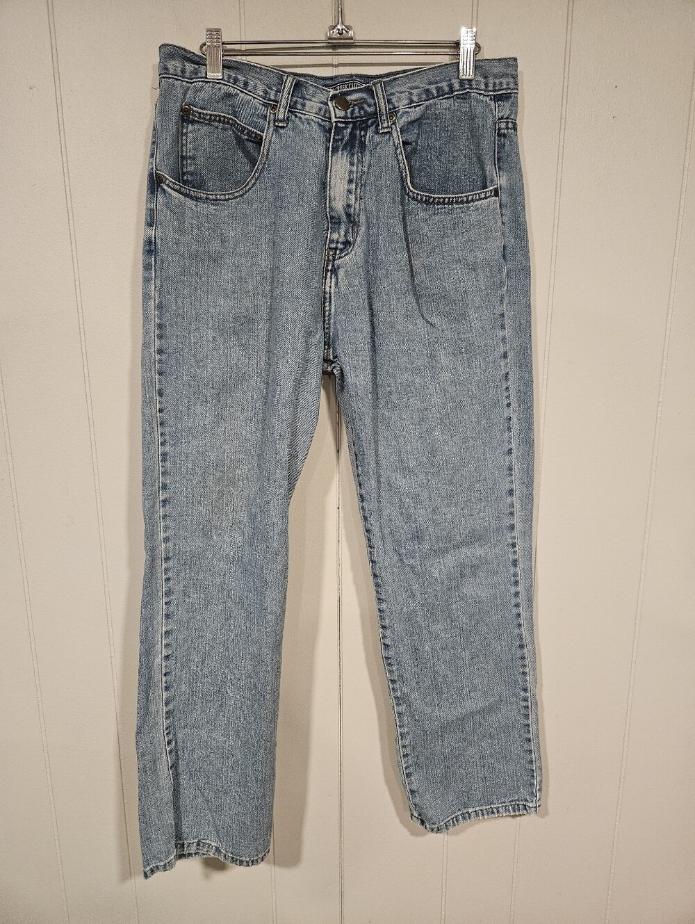 Big Creek Clothing Vintage Straight Leg Jeans Men Blue Denim Pants Measure 31x28